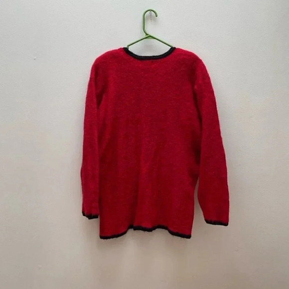 Vintage - Red Boiled Wool Shacket Cardigan - Picture 9 of 12